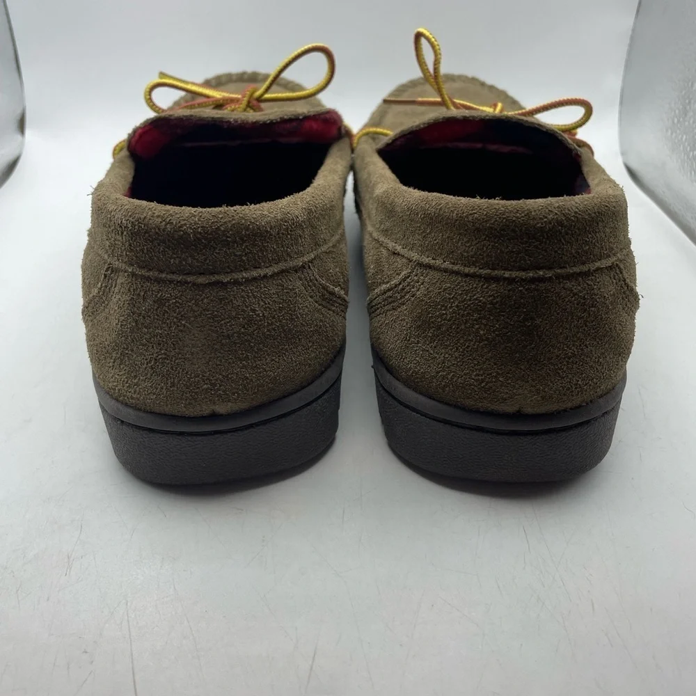 Timberland Stony Ledge flannel lined Brown Loafers Slipers men’s size 8
